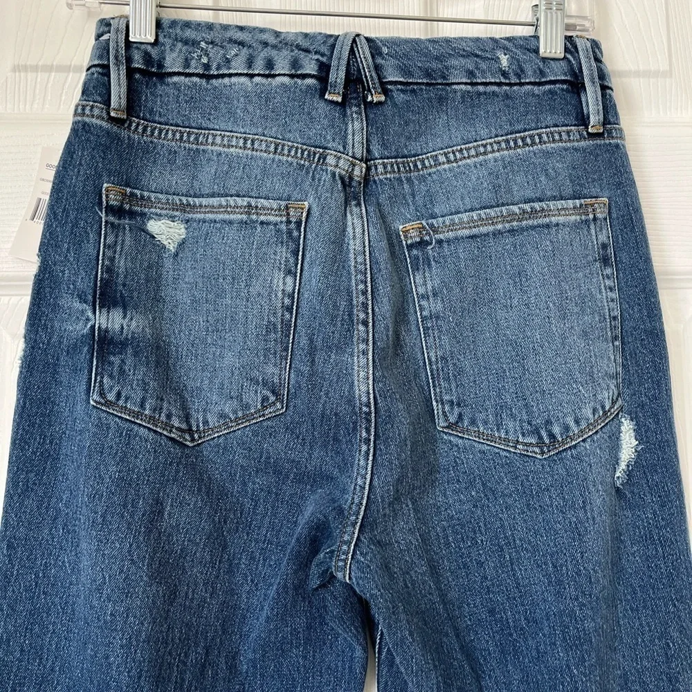 Good American Good Boy Double Slit Distressed Curvy Jeans 2/26